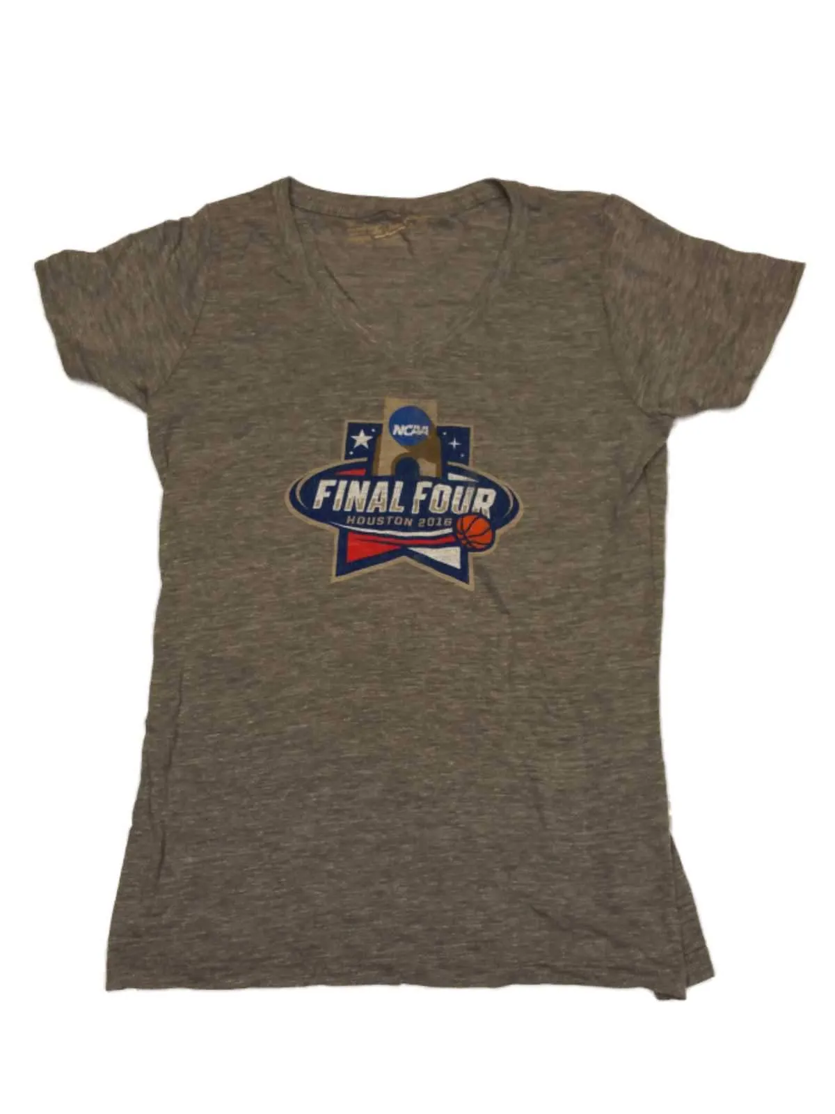 Final Four 2016 The Victory WOMENS Gray Short Sleeve V-Neck T-Shirt (L)