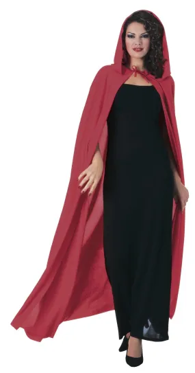 Full Length Hooded Cape Red