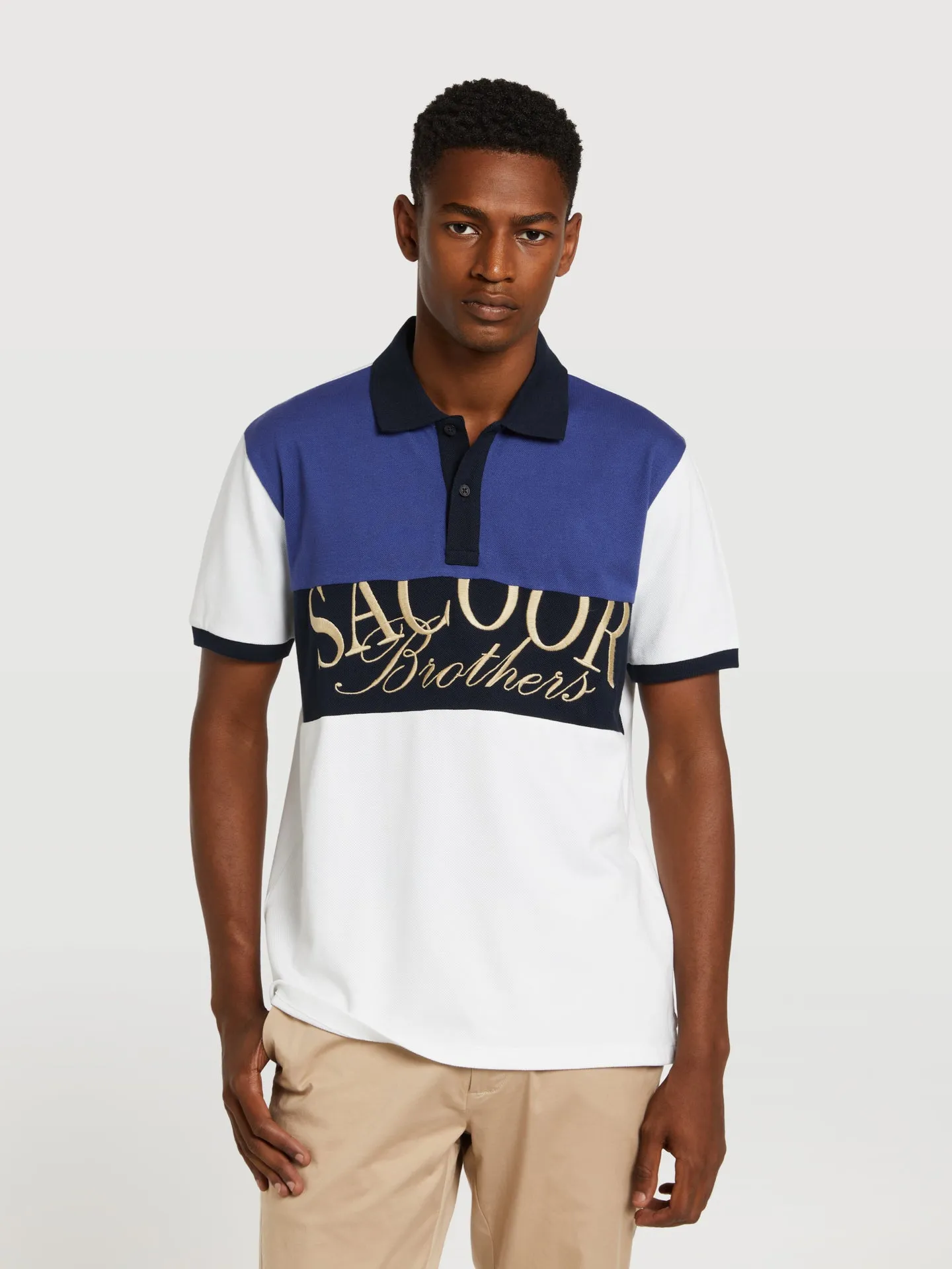 Gen z collection regular fit branding piqué polo shirt