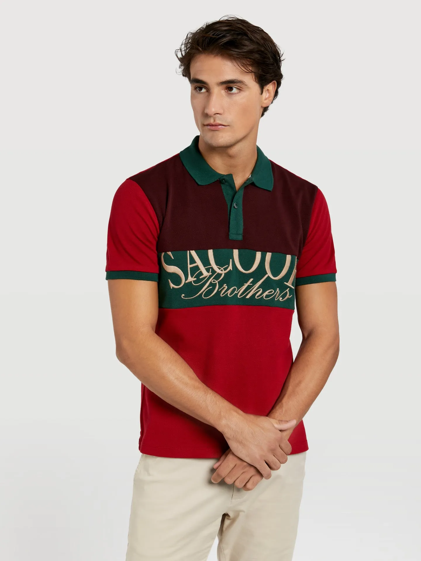 Gen z collection regular fit branding piqué polo shirt