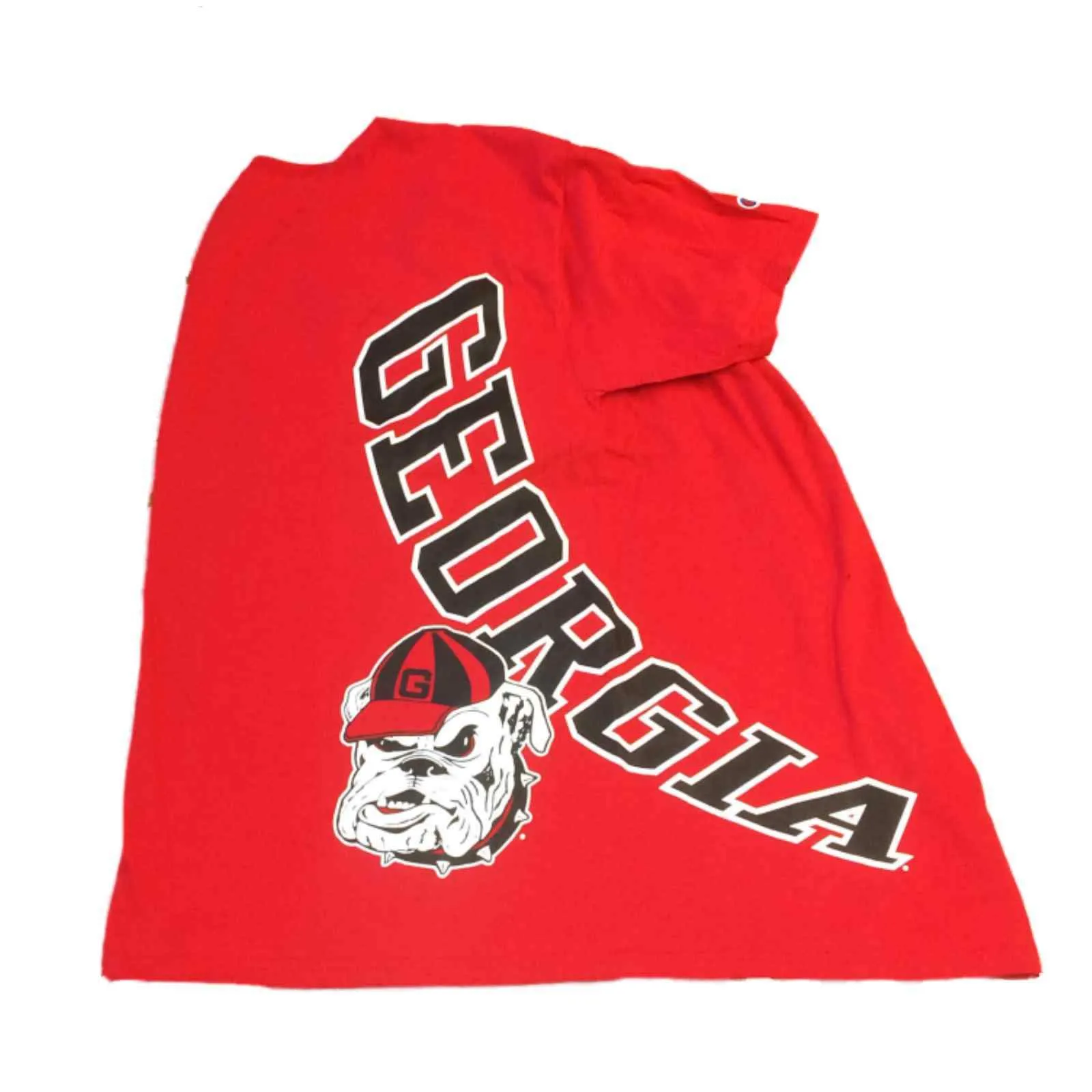 Georgia Bulldogs Champion Red Short Sleeve Side Logo Crew Neck T-Shirt (L)