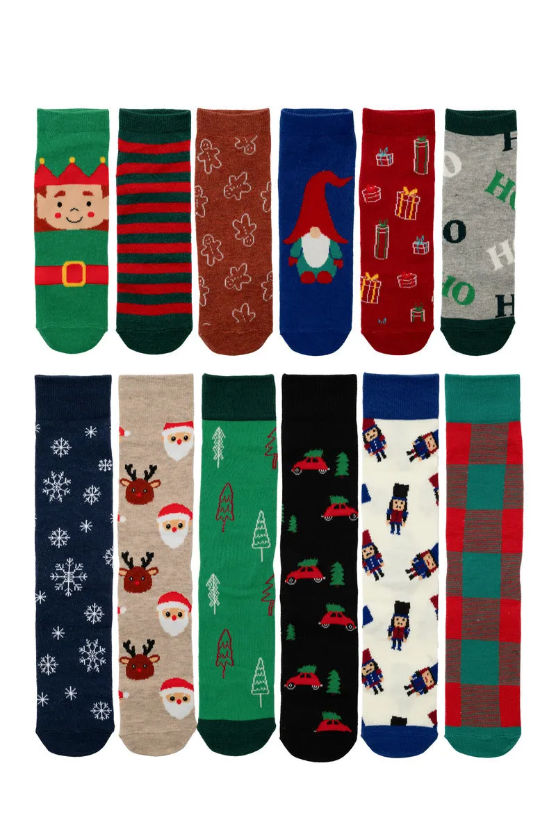 Gertex Men's Christmas Advent Calendar Socks 12 Pack