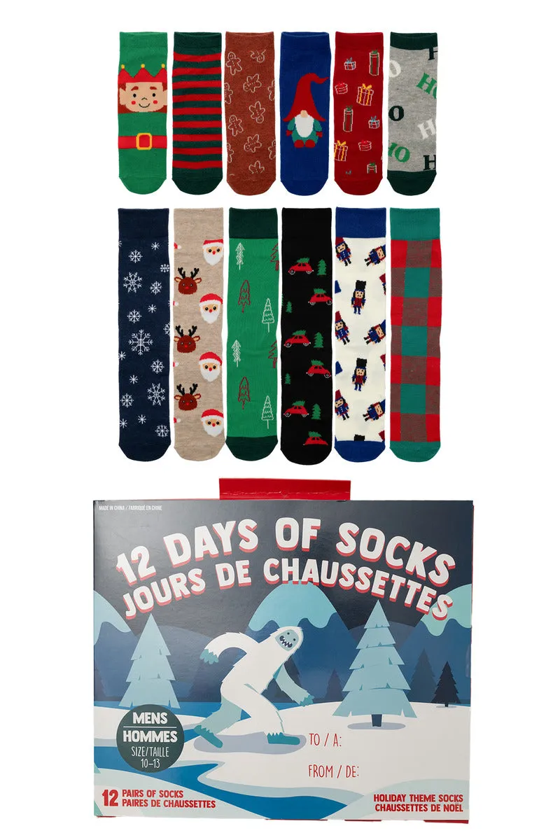 Gertex Men's Christmas Advent Calendar Socks 12 Pack