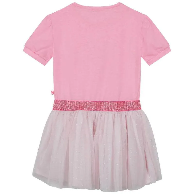 Girls Pink Heart Tulle Dress