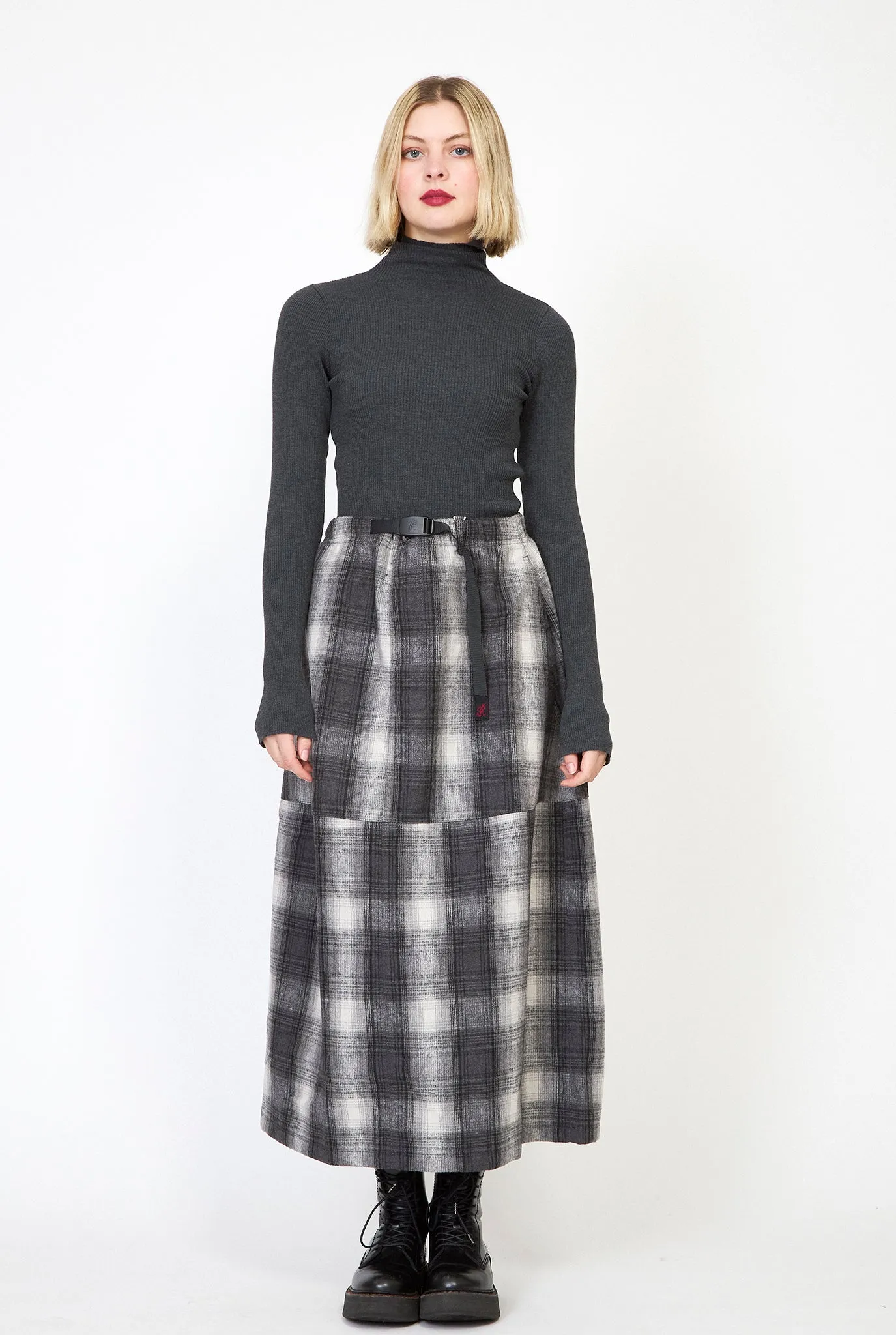 GRAMICCI Woven Wool Paneled Skirt