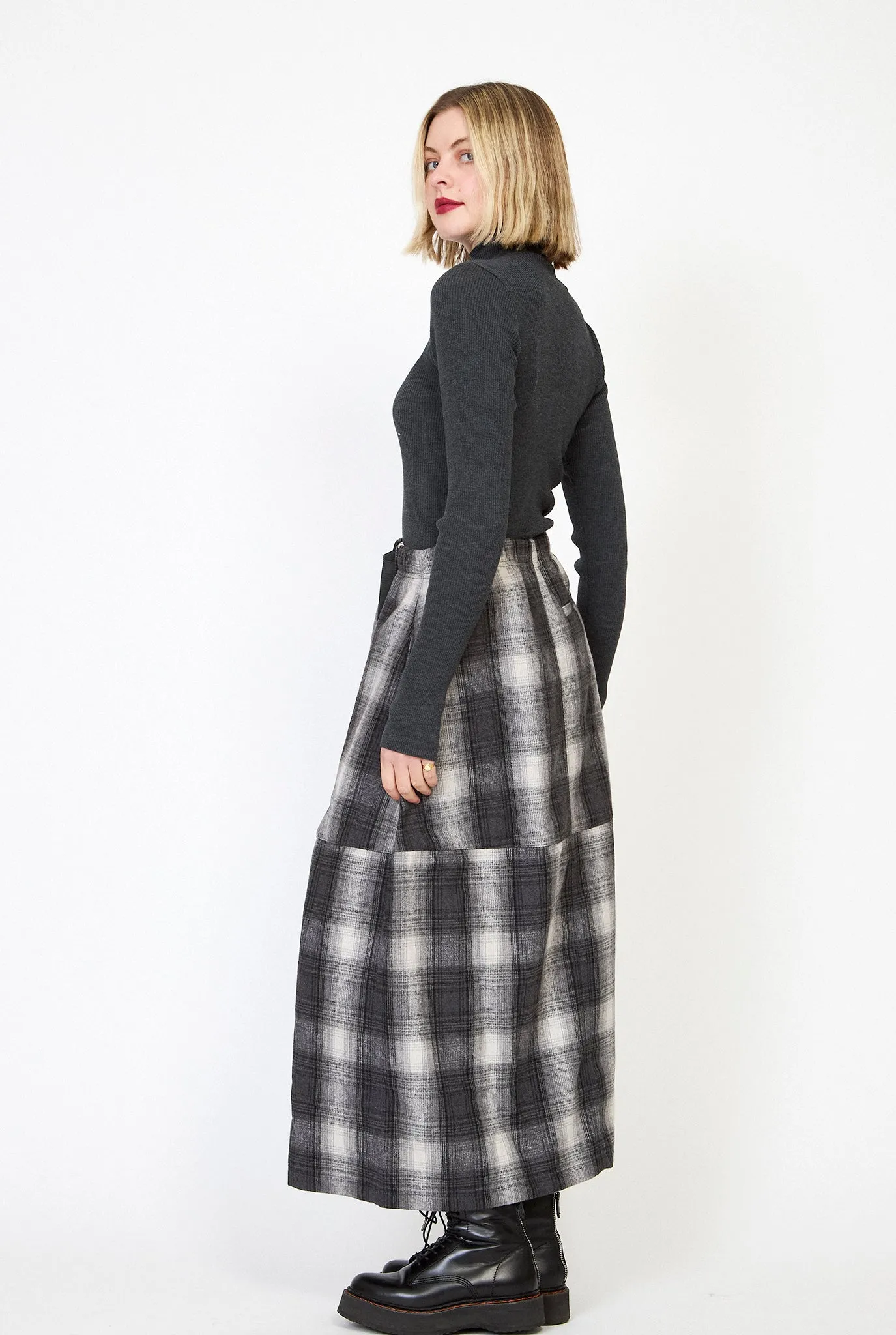 GRAMICCI Woven Wool Paneled Skirt