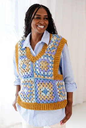 Grandpa Sweater Vest // Crochet PDF Pattern