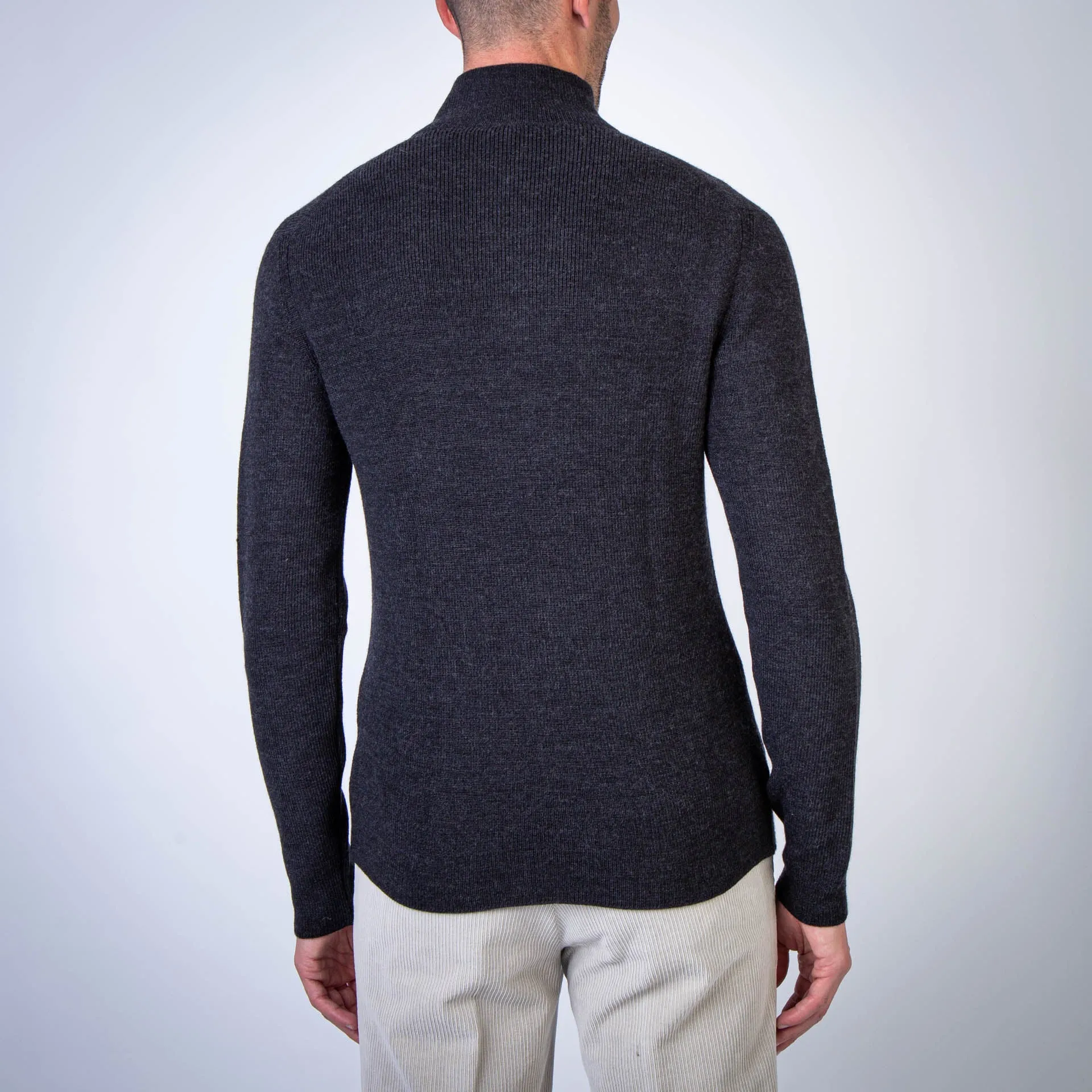 GRP FIRENZE SWEATER TEC 20 1/2 ZIP CHARCOAL GREY