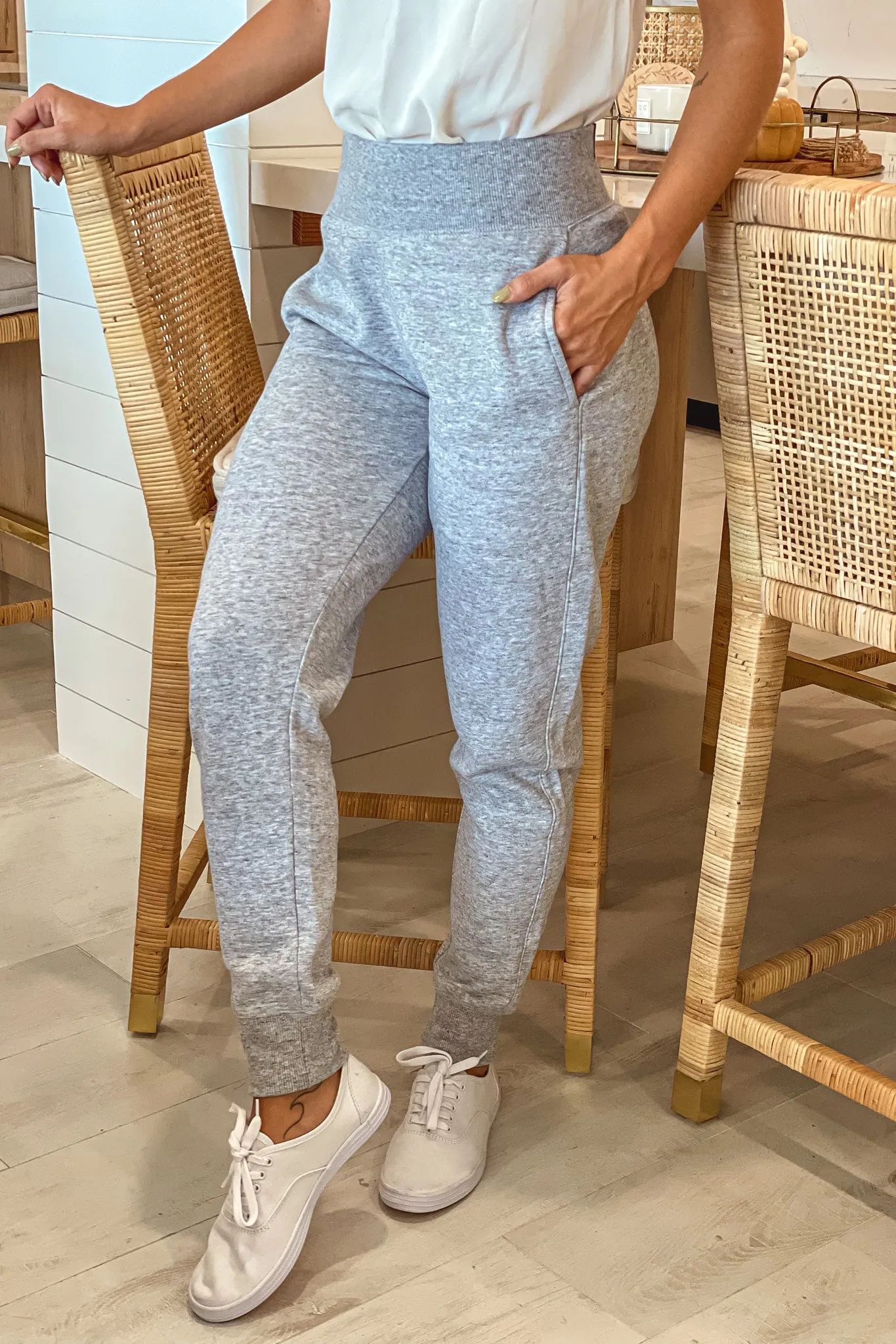 Heather Gray Sweatpants With Pockets