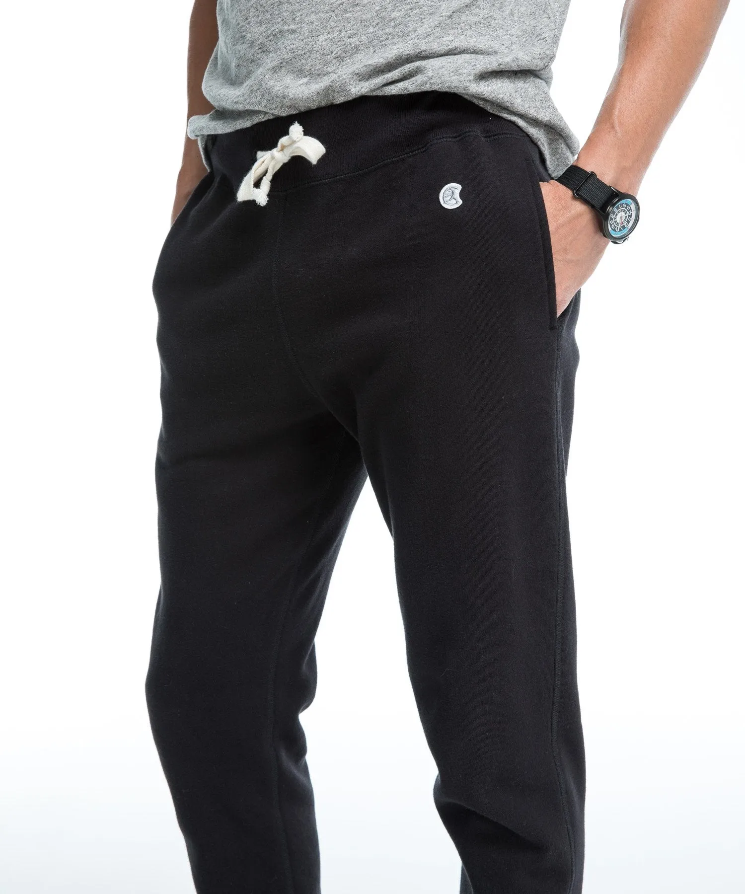 Heavyweight Slim Jogger in Black