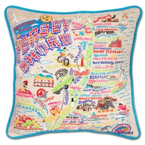 Jersey Shore Embroidered Pillow