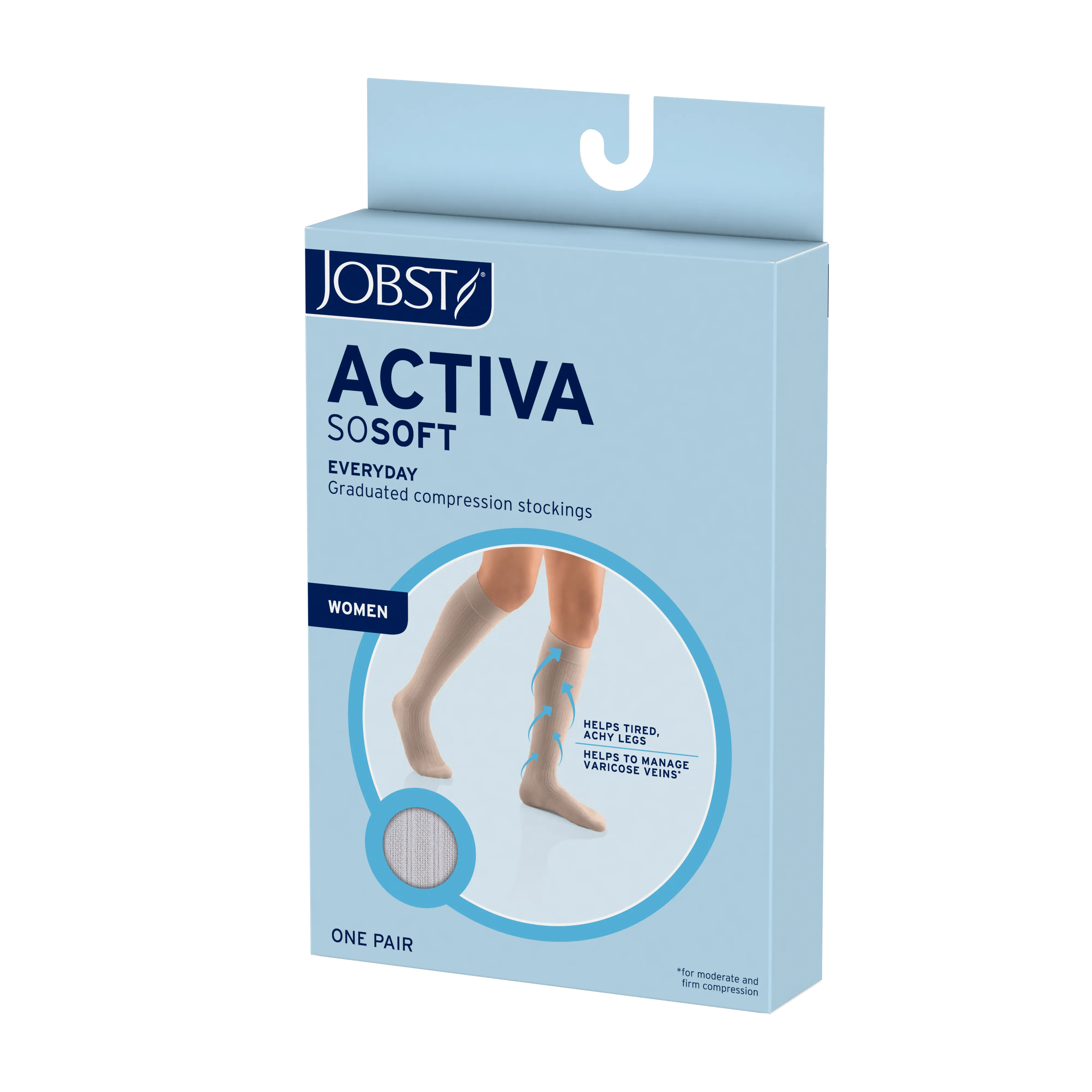 JOBST ACTIVA SoSoft 15-20 mmHg Compression Socks Knee High