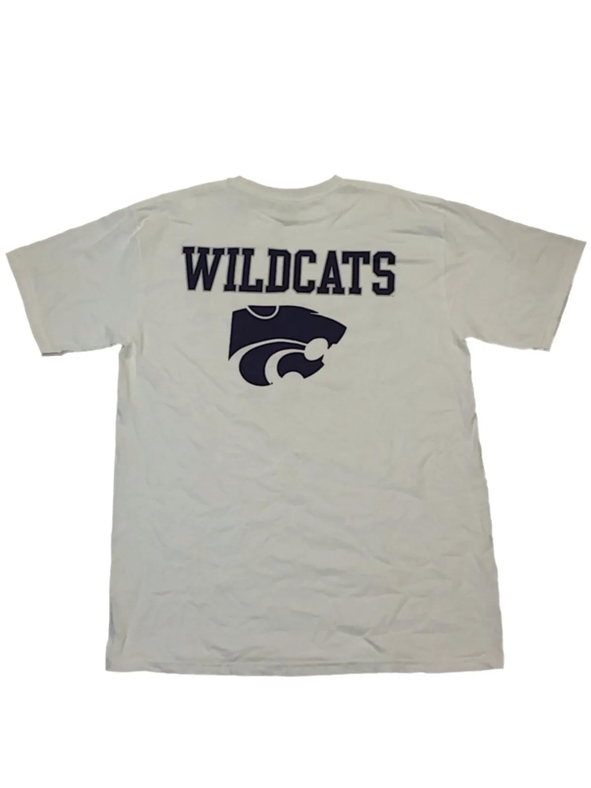 Kansas State Wildcats Gear for Sports White Short Sleeve Crew Neck T-Shirt (L)