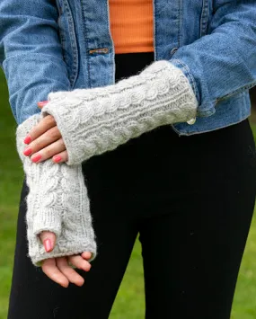 Knit Hand Warmers - Oatmeal