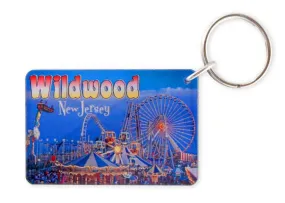 KRWJ01 Key Ring Thick Lucite Wildwood Rides