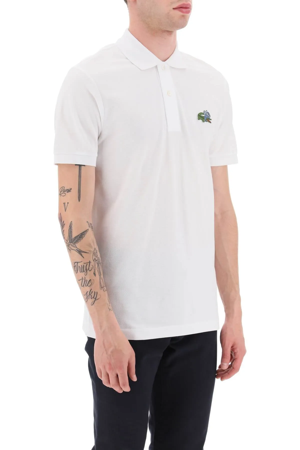 Lacoste netflix bridgerton polo shirt in organic cotton classic fit