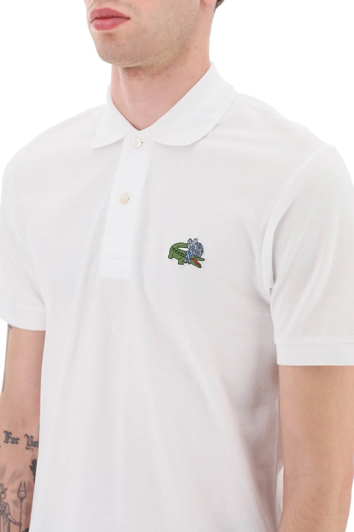 Lacoste netflix bridgerton polo shirt in organic cotton classic fit