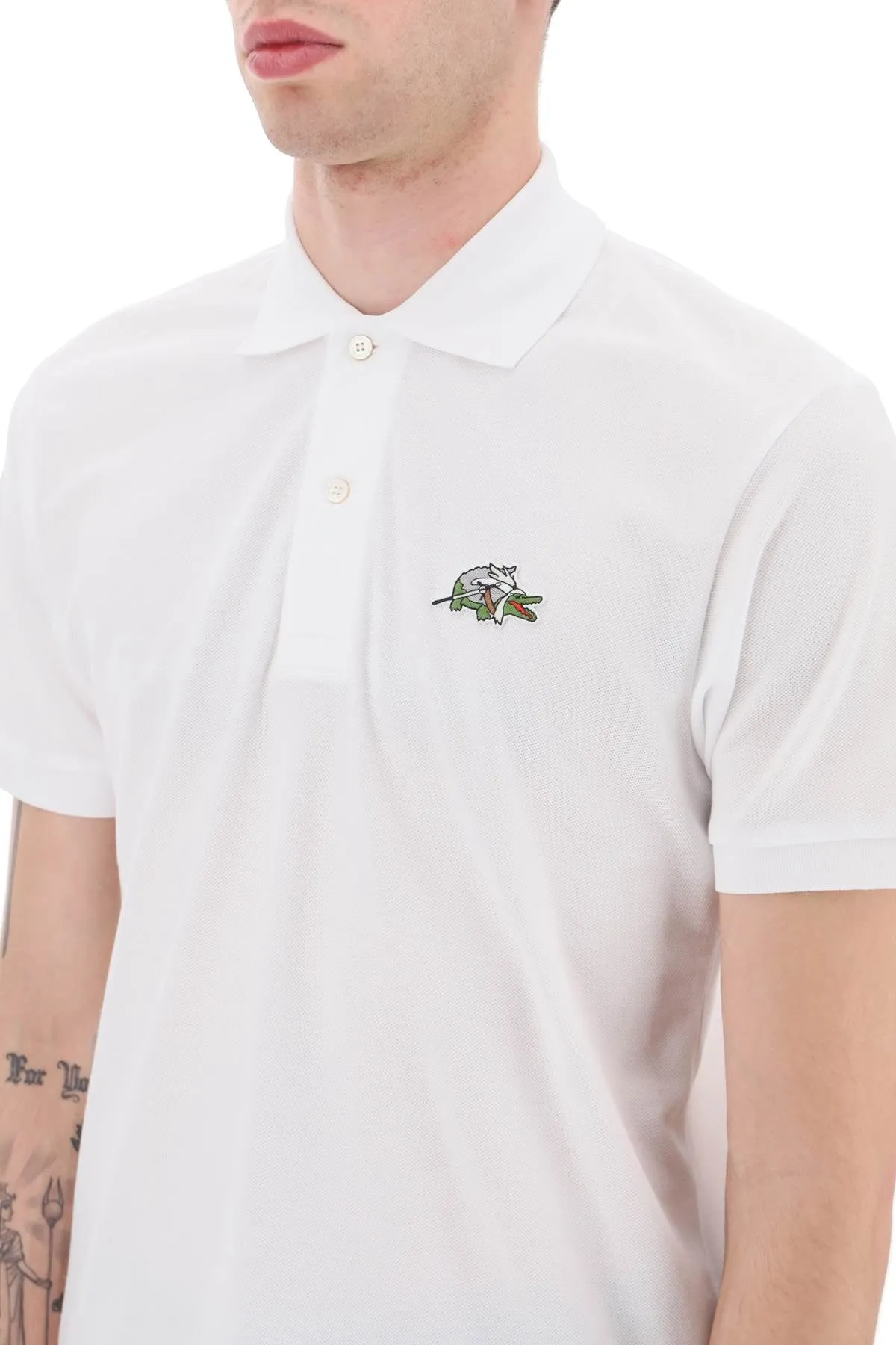 Lacoste netflix the witcher polo shirt in organic cotton classic fit