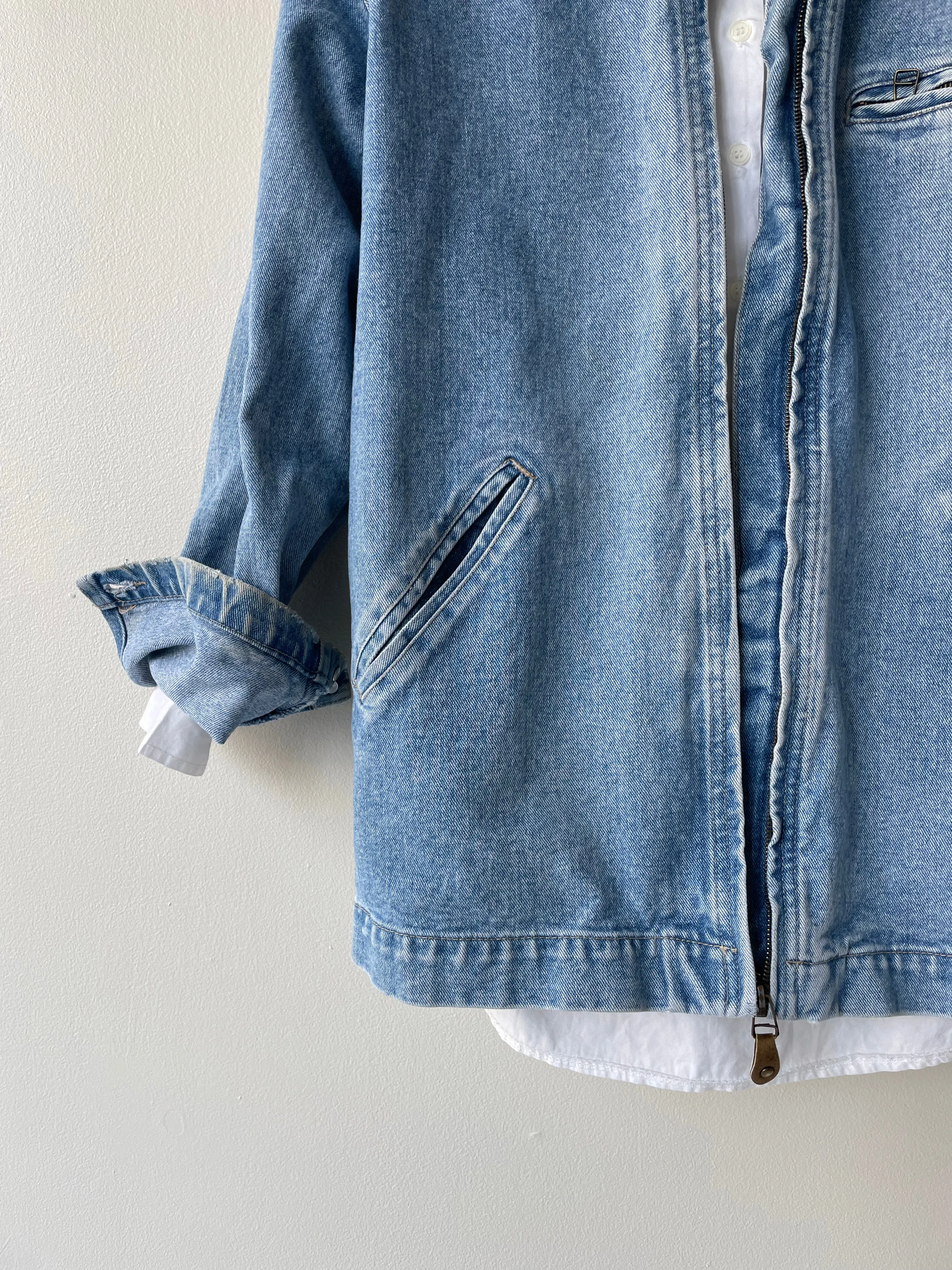 Light Wash Denim Coat | 1980s