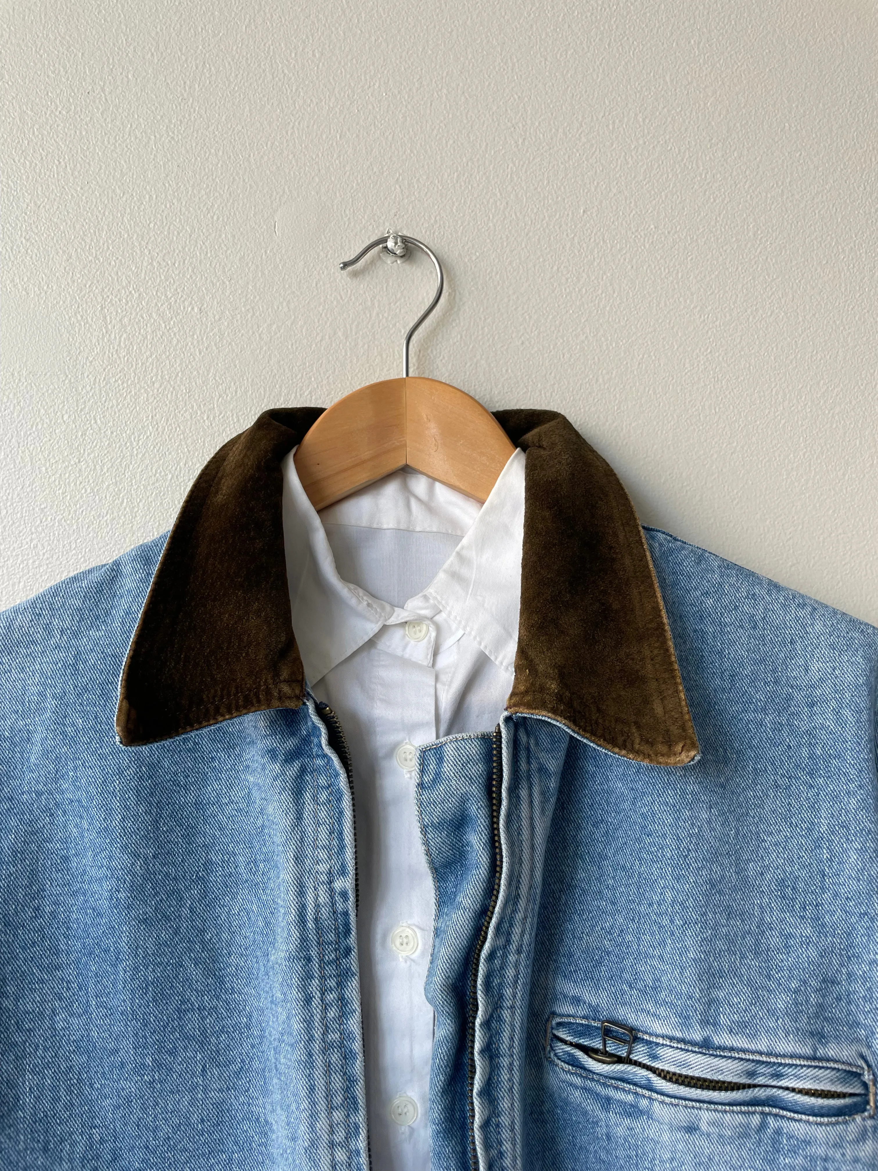 Light Wash Denim Coat | 1980s