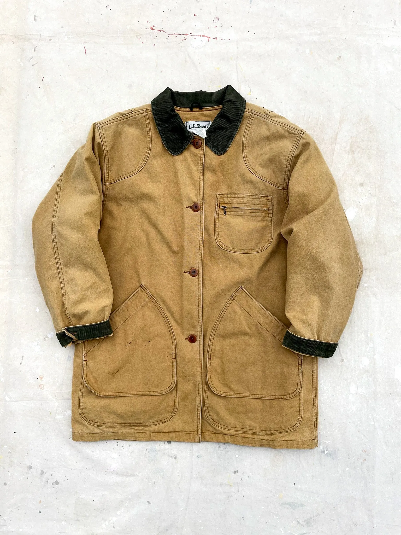 L.L.Bean Flannel Lined Barn Coat—[L]