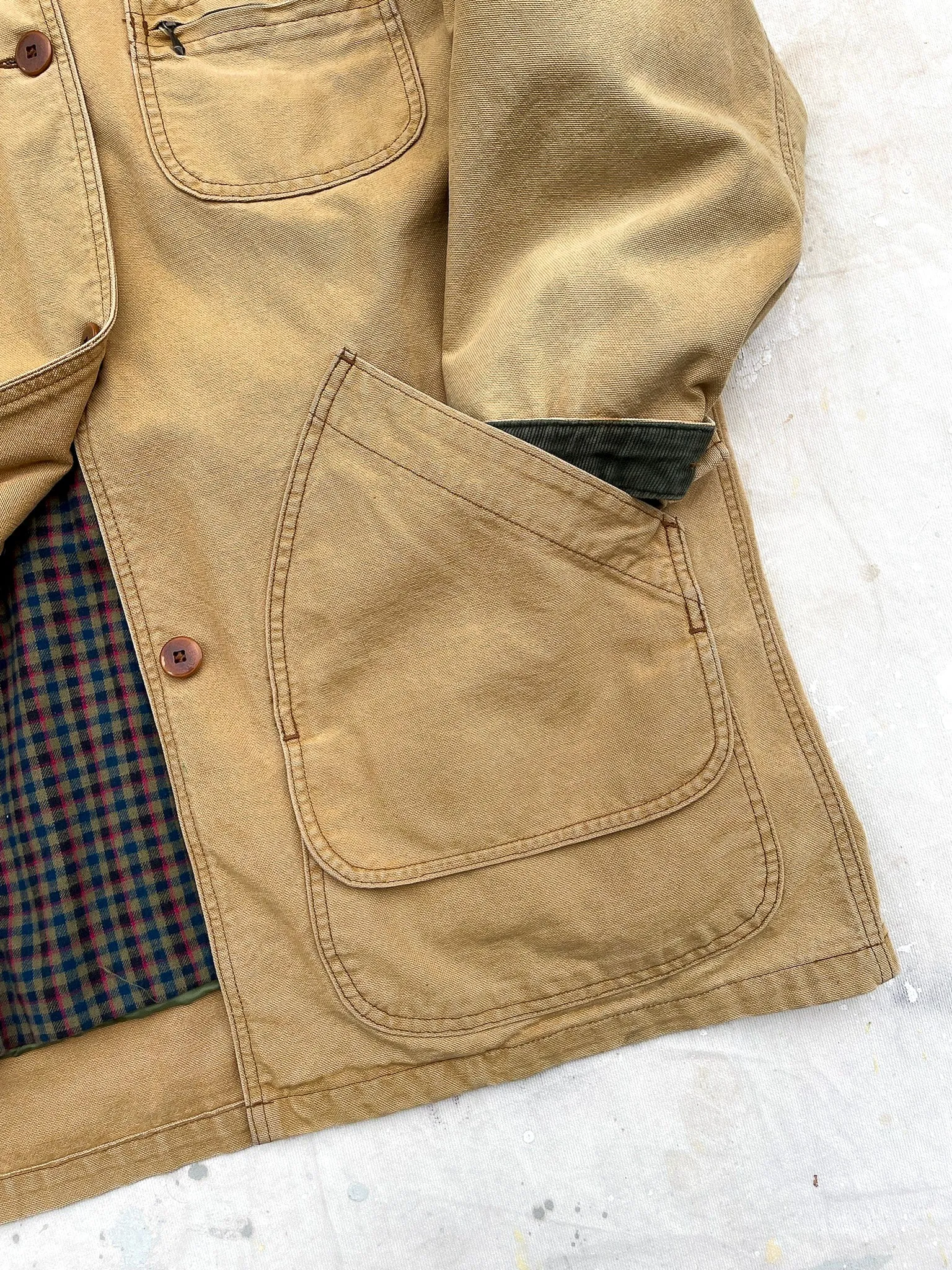 L.L.Bean Flannel Lined Barn Coat—[L]