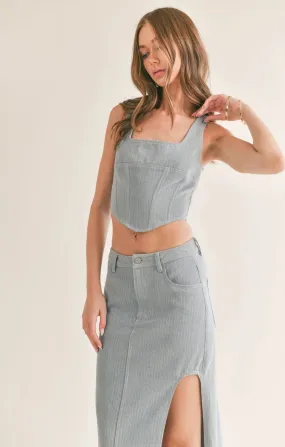 Locals Only Denim Corset Top