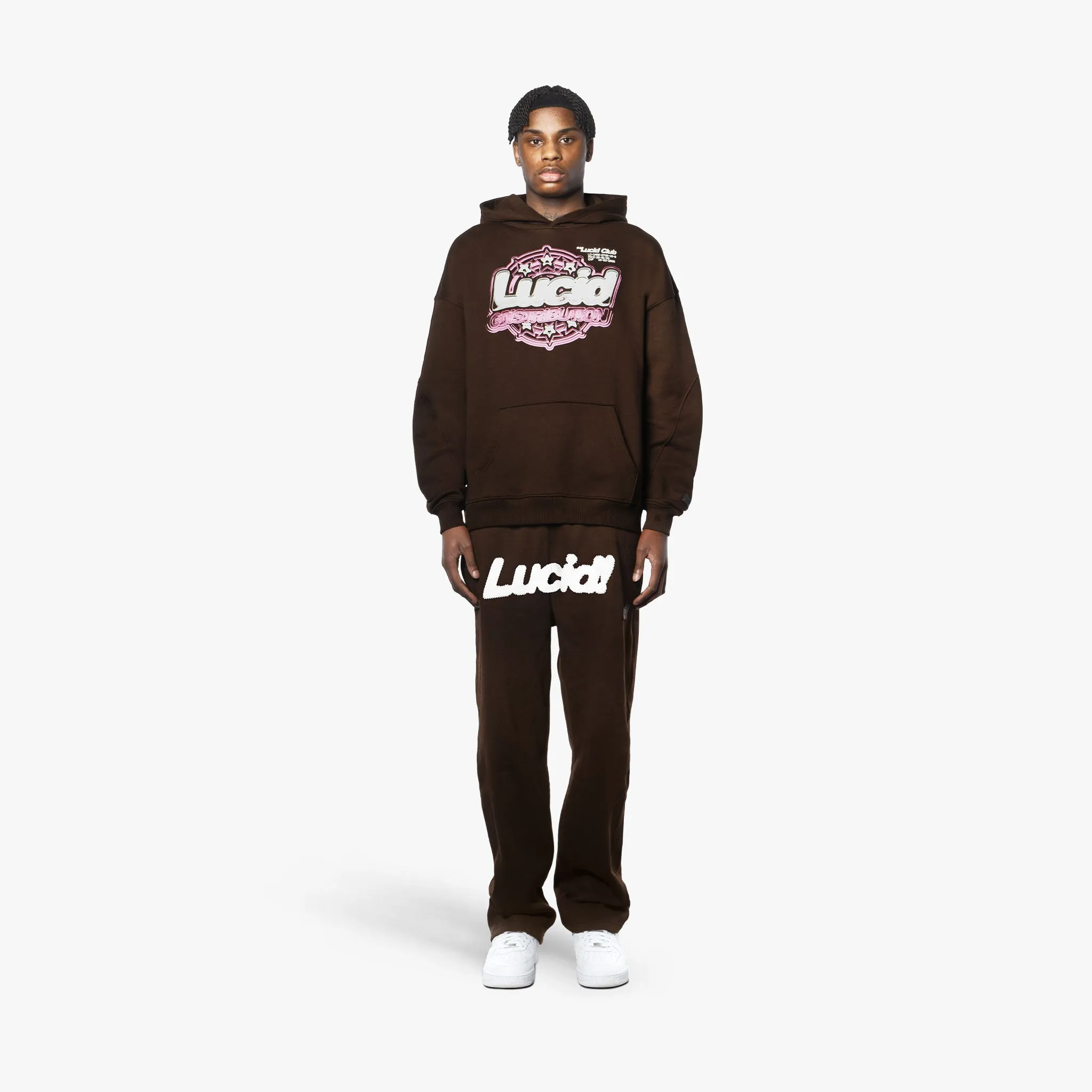 Lucid! Sweatpants Brown/White