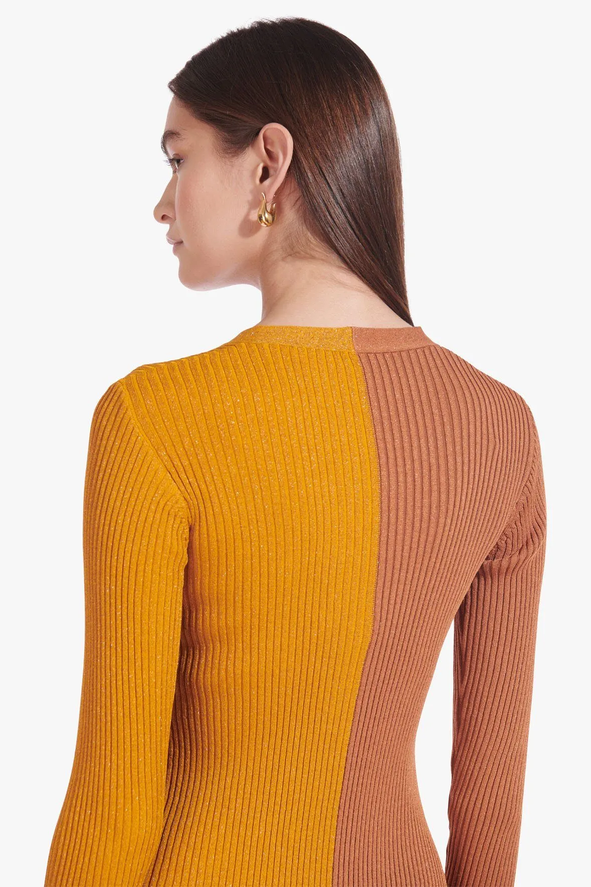 LUREX SHOKO SWEATER | BRONZE OCHER