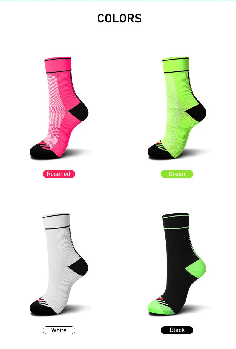 Male and female compression cycling socks