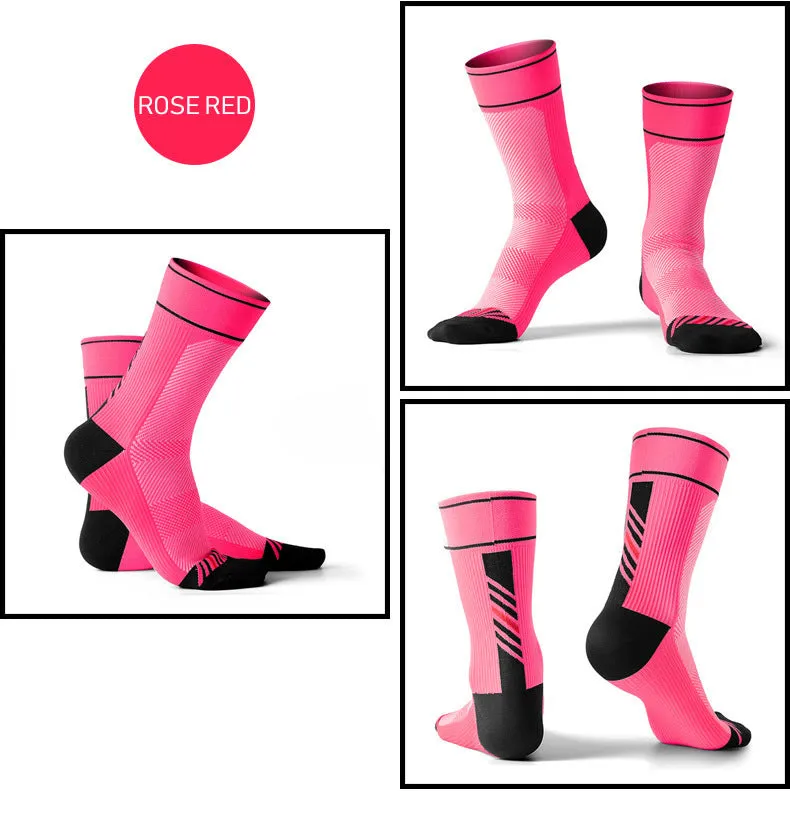 Male and female compression cycling socks