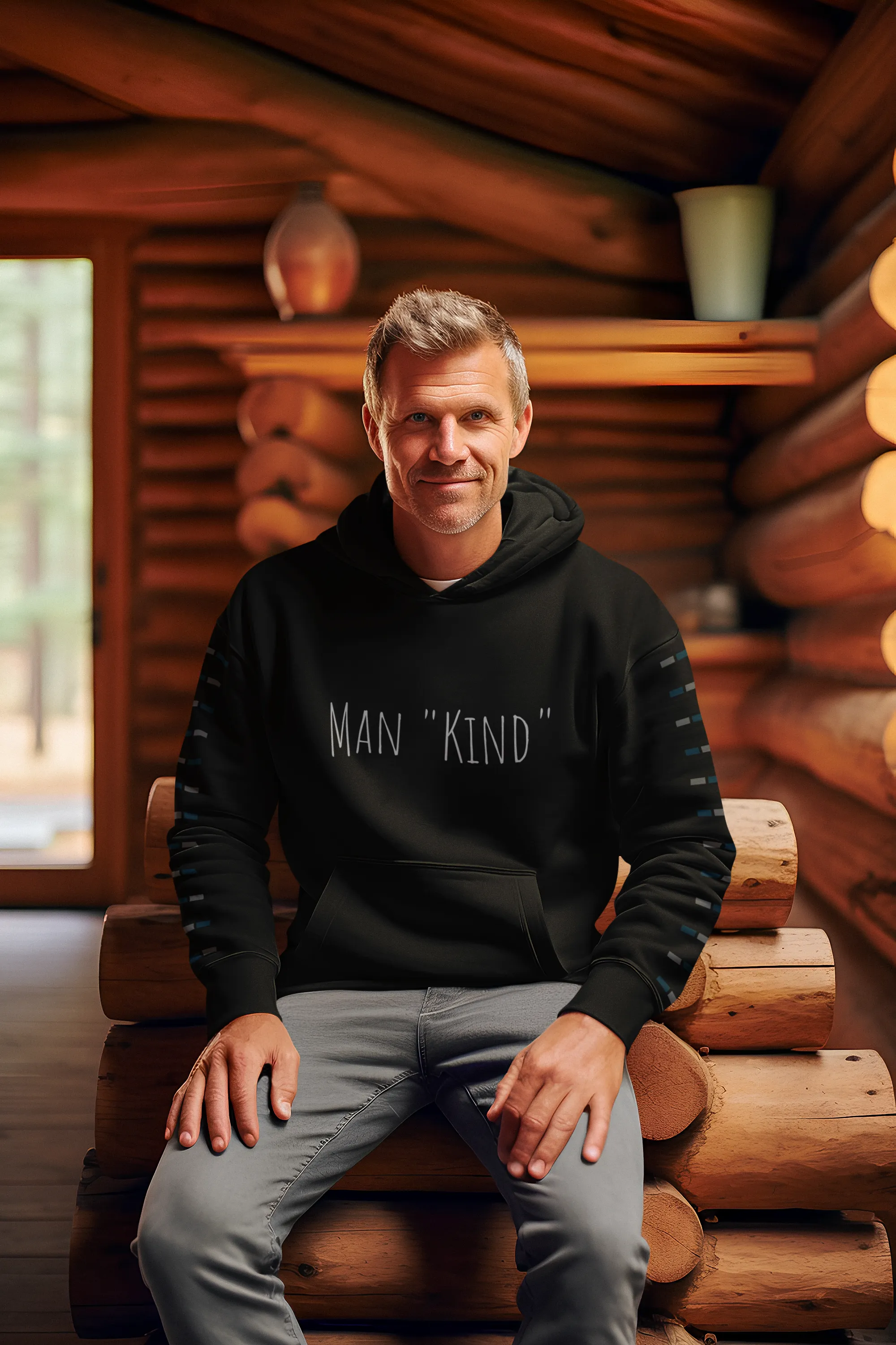 Man "Kind" - Unisex EcoSmart® Pullover Hoodie