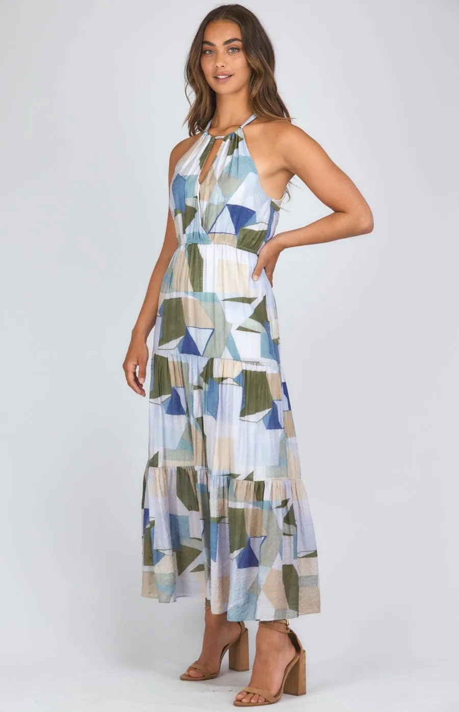 Marena  Maxi Dress - Blue Print