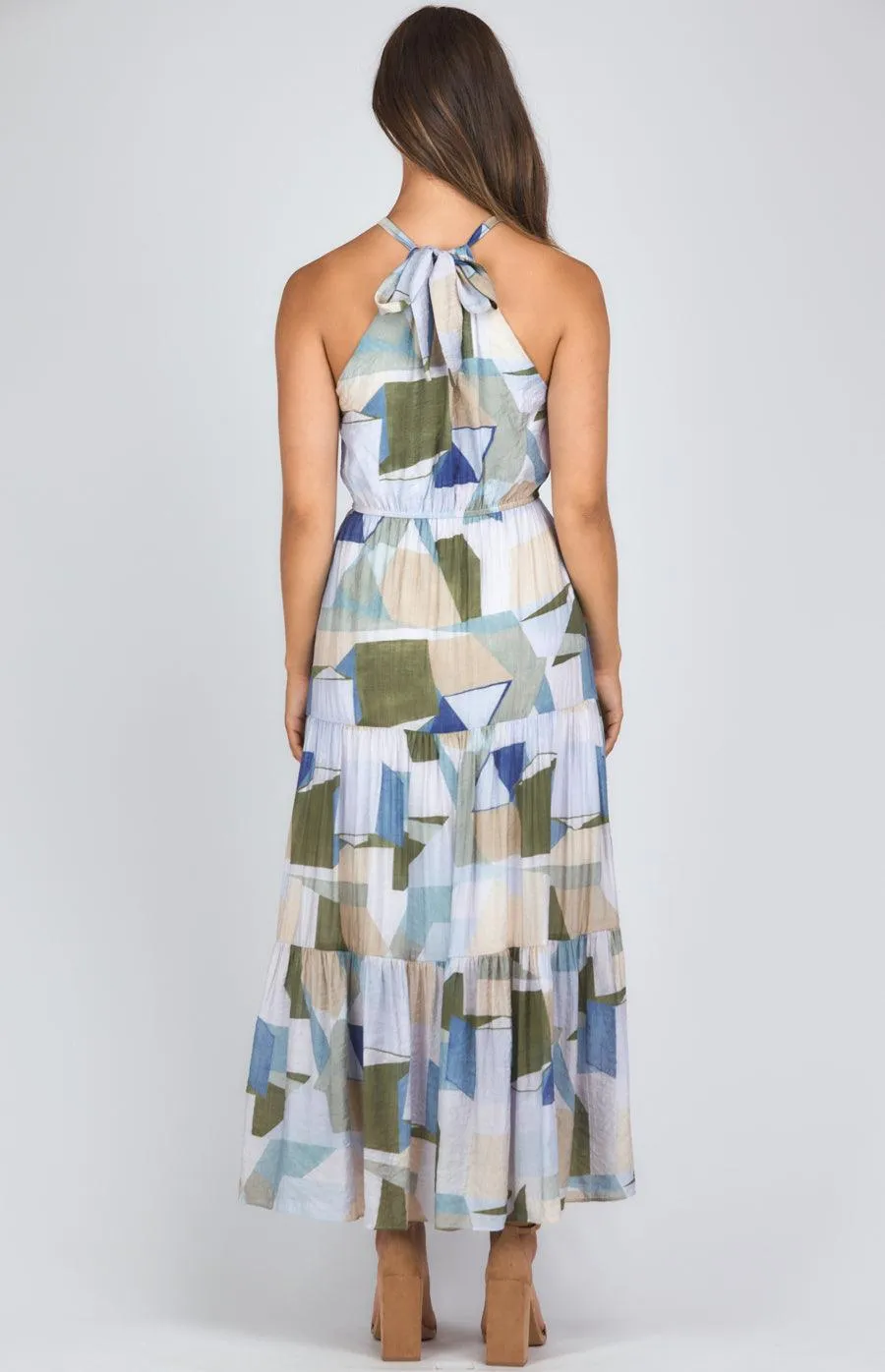 Marena  Maxi Dress - Blue Print