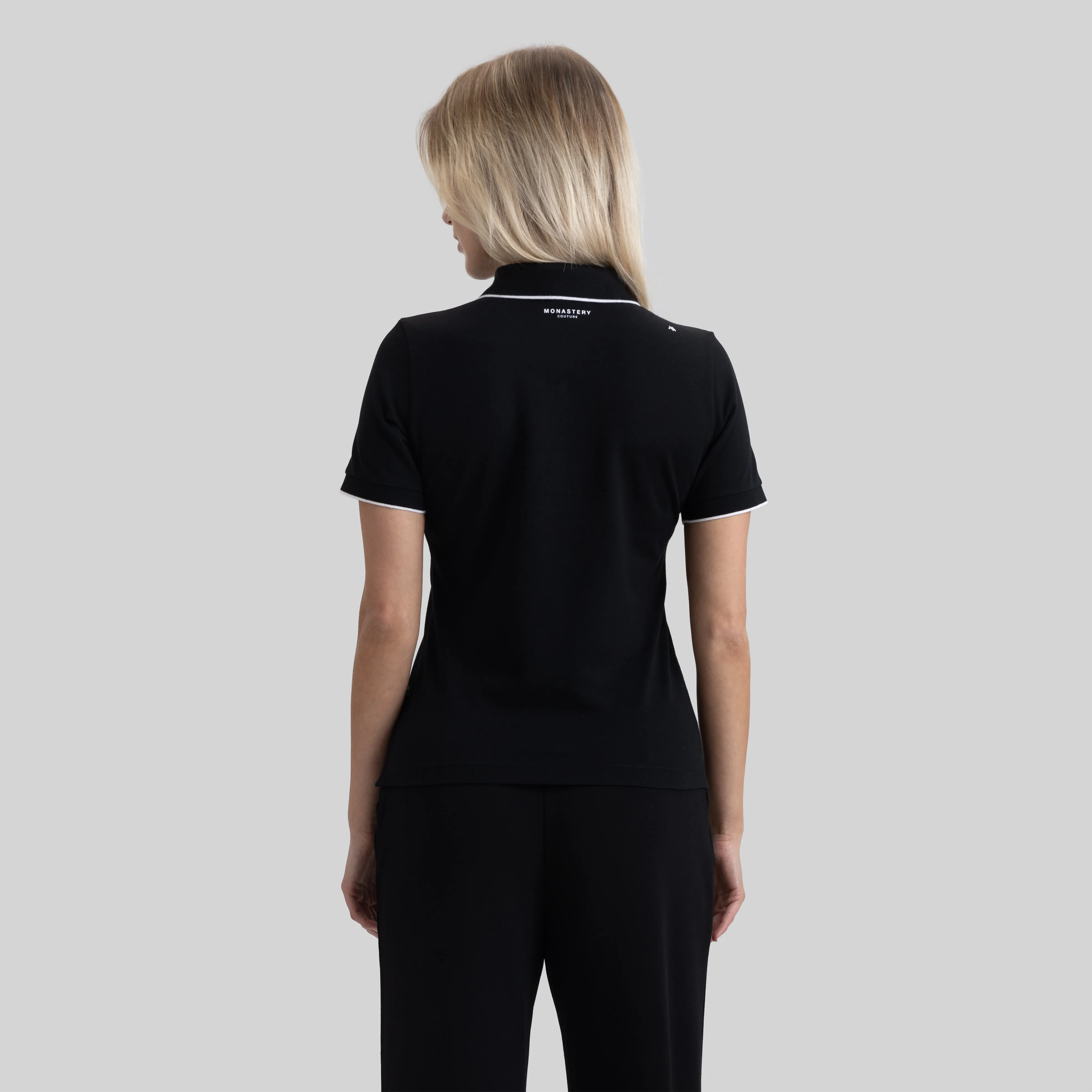 MATRA T-SHIRT  WOMEN POLO BLACK