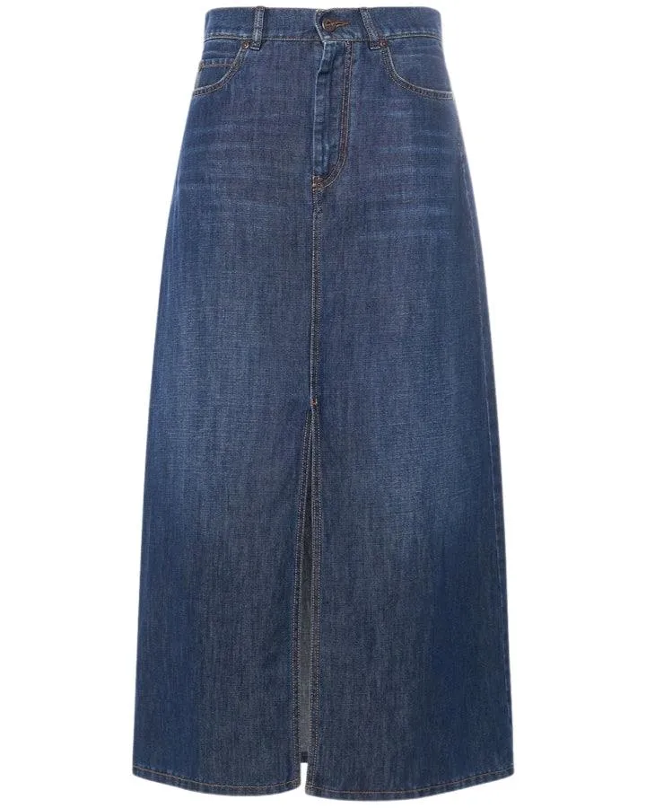 Max Mara Gelada Denim Maxi Skirt