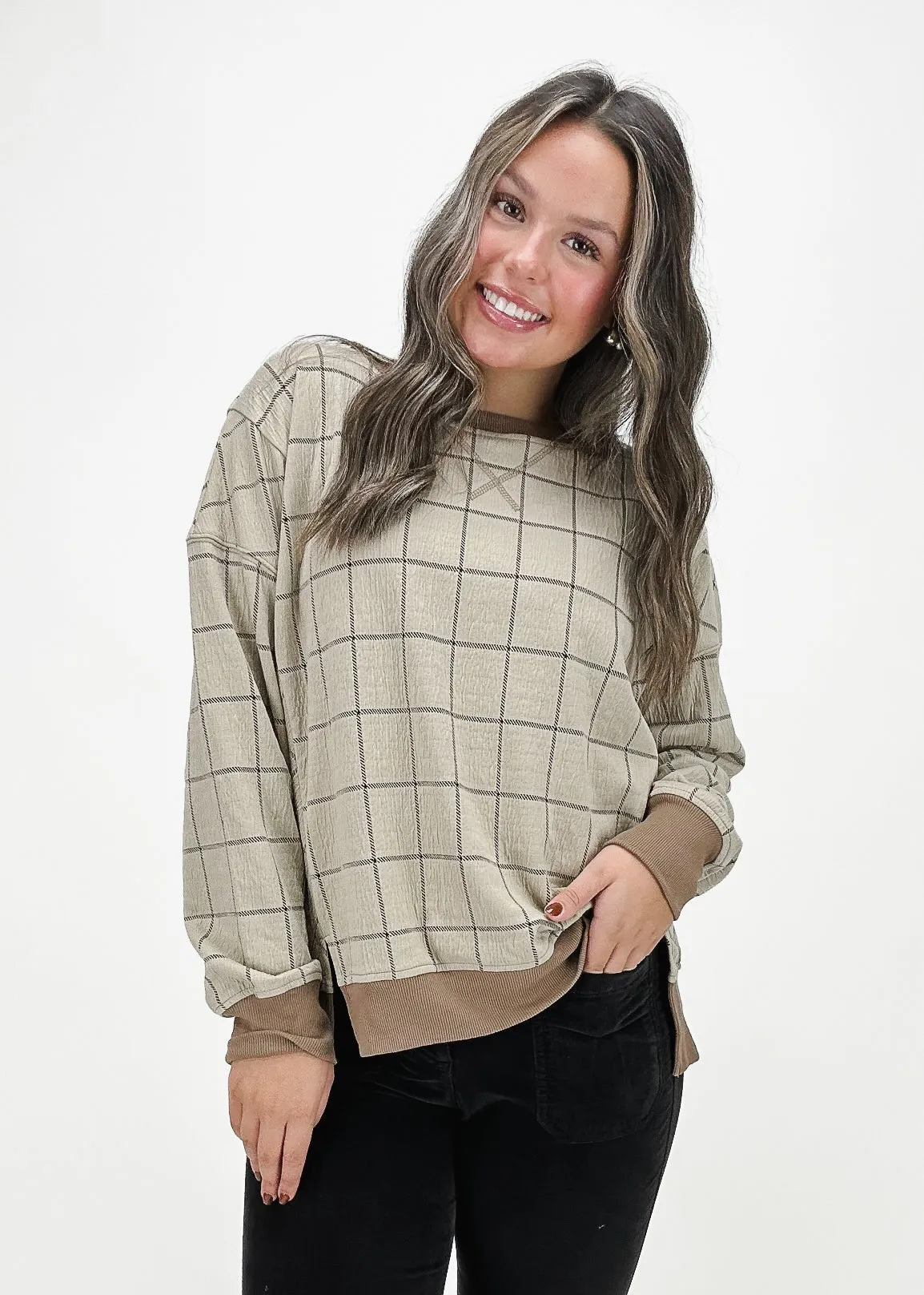 Megan Retro Crew Neck Sweater