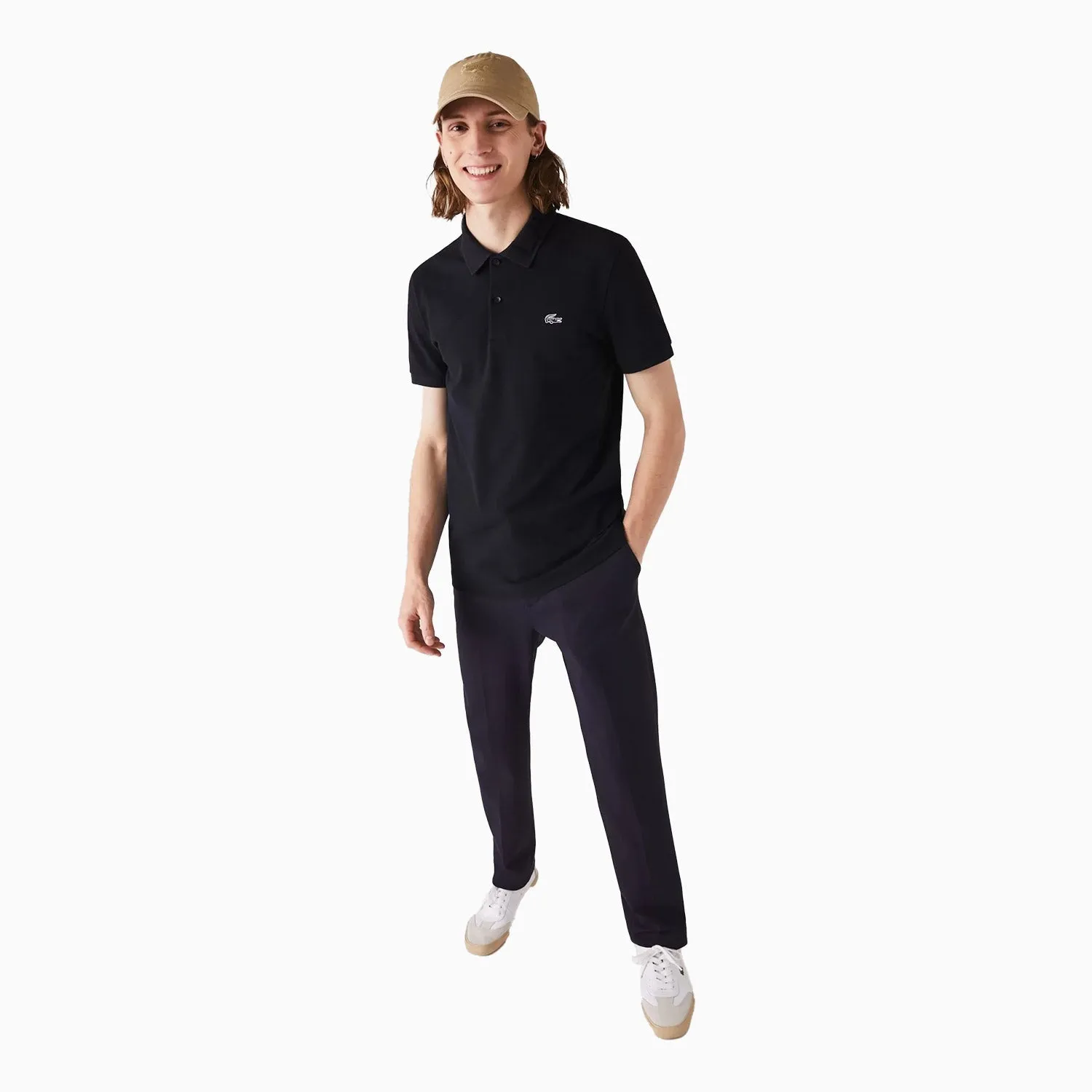 Men's Jacquard Signature Collar Stretch Polo Shirt