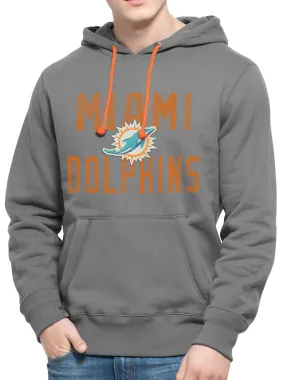 Miami Dolphins 47 Brand Grey Cross-Check Pullover Hoodie Sweatshirt