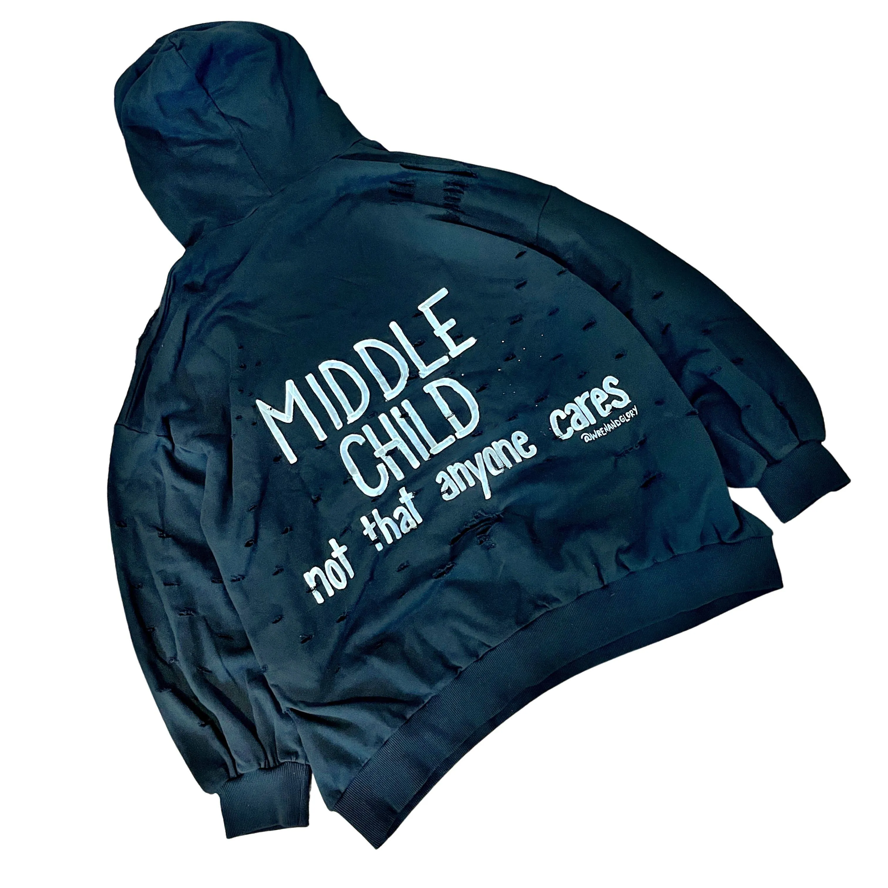 'MIDDLE' PAINTED HOODIE