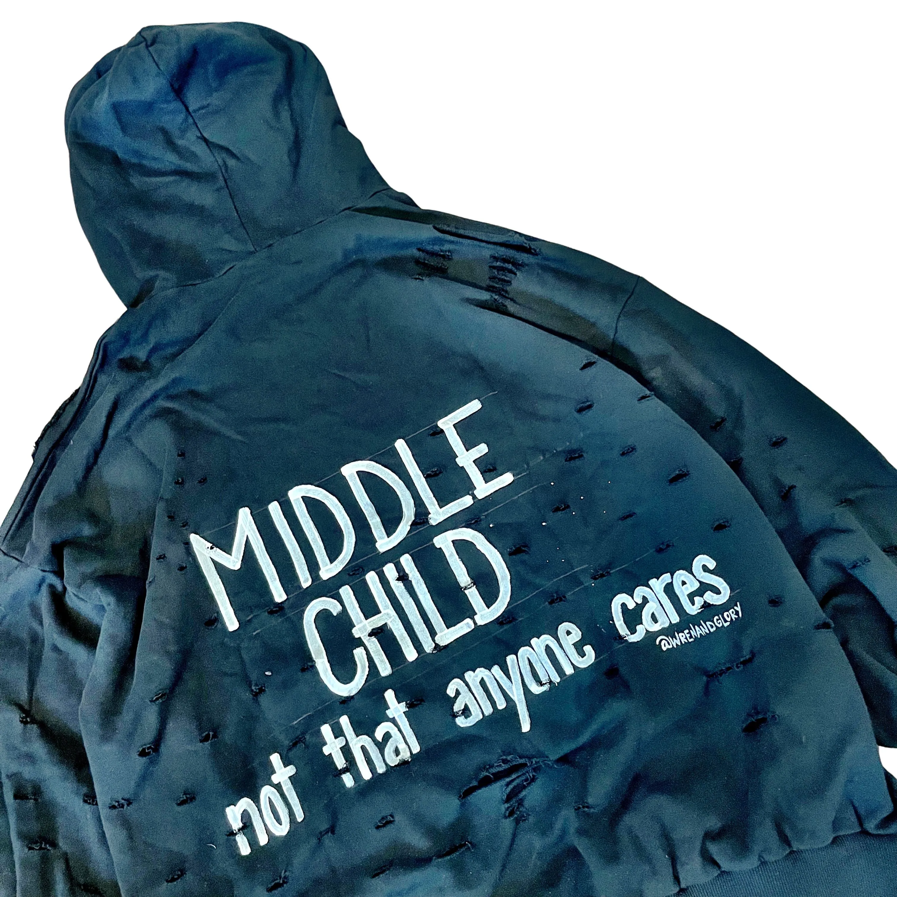 'MIDDLE' PAINTED HOODIE