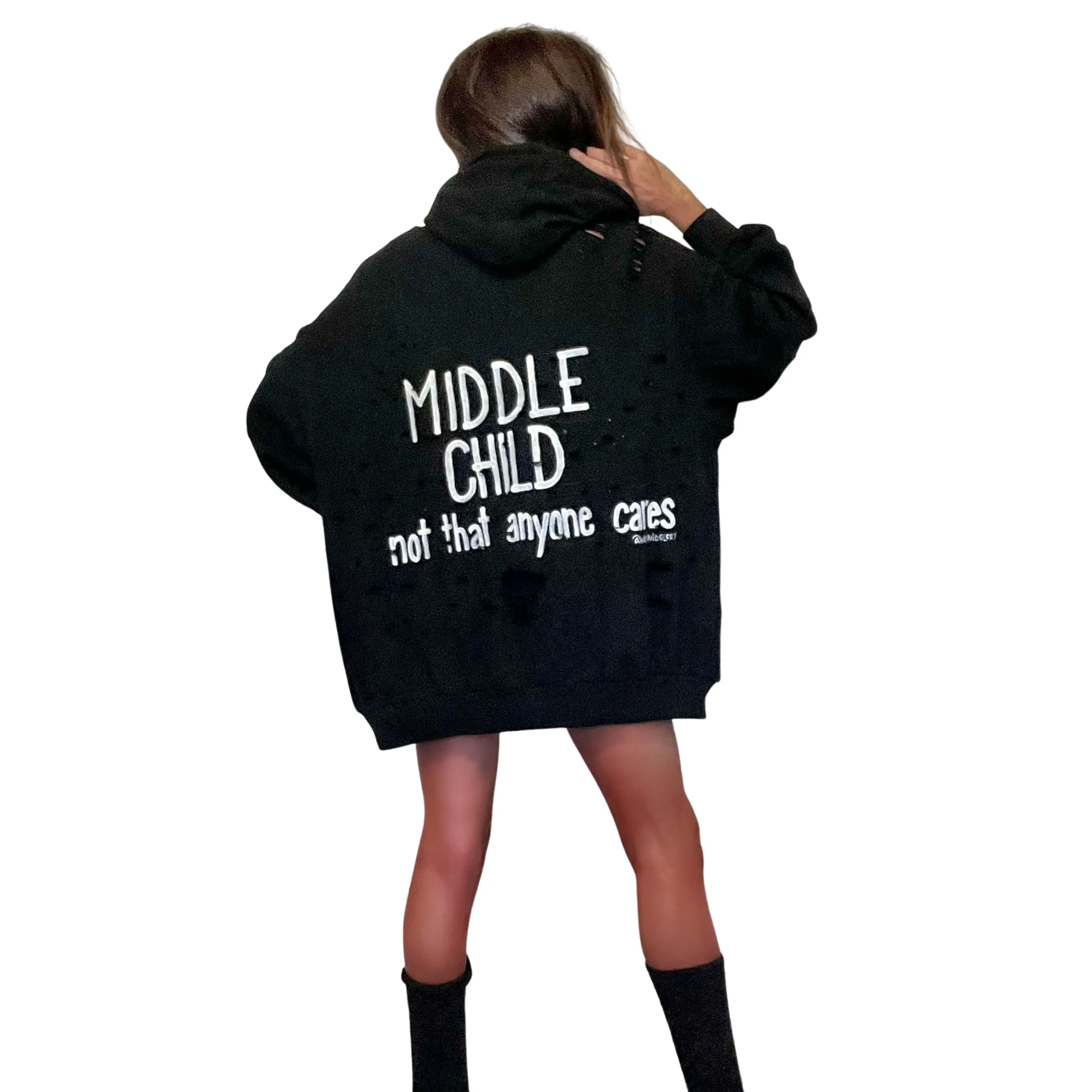 'MIDDLE' PAINTED HOODIE