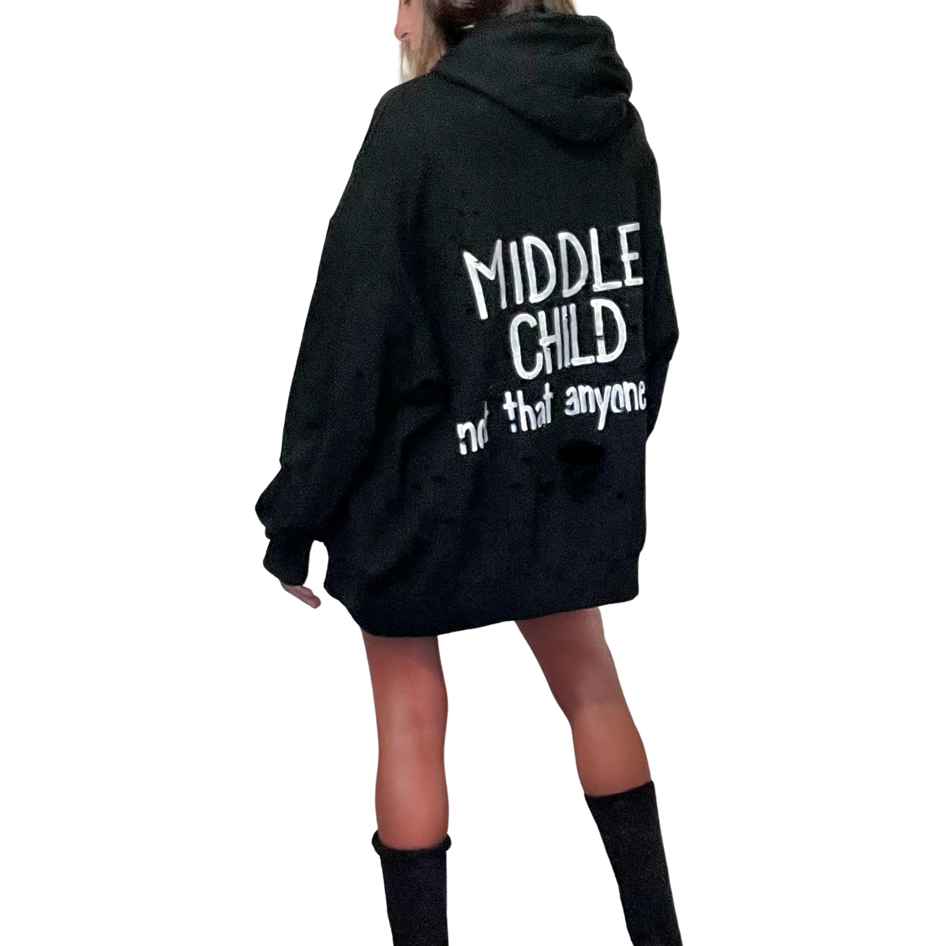 'MIDDLE' PAINTED HOODIE