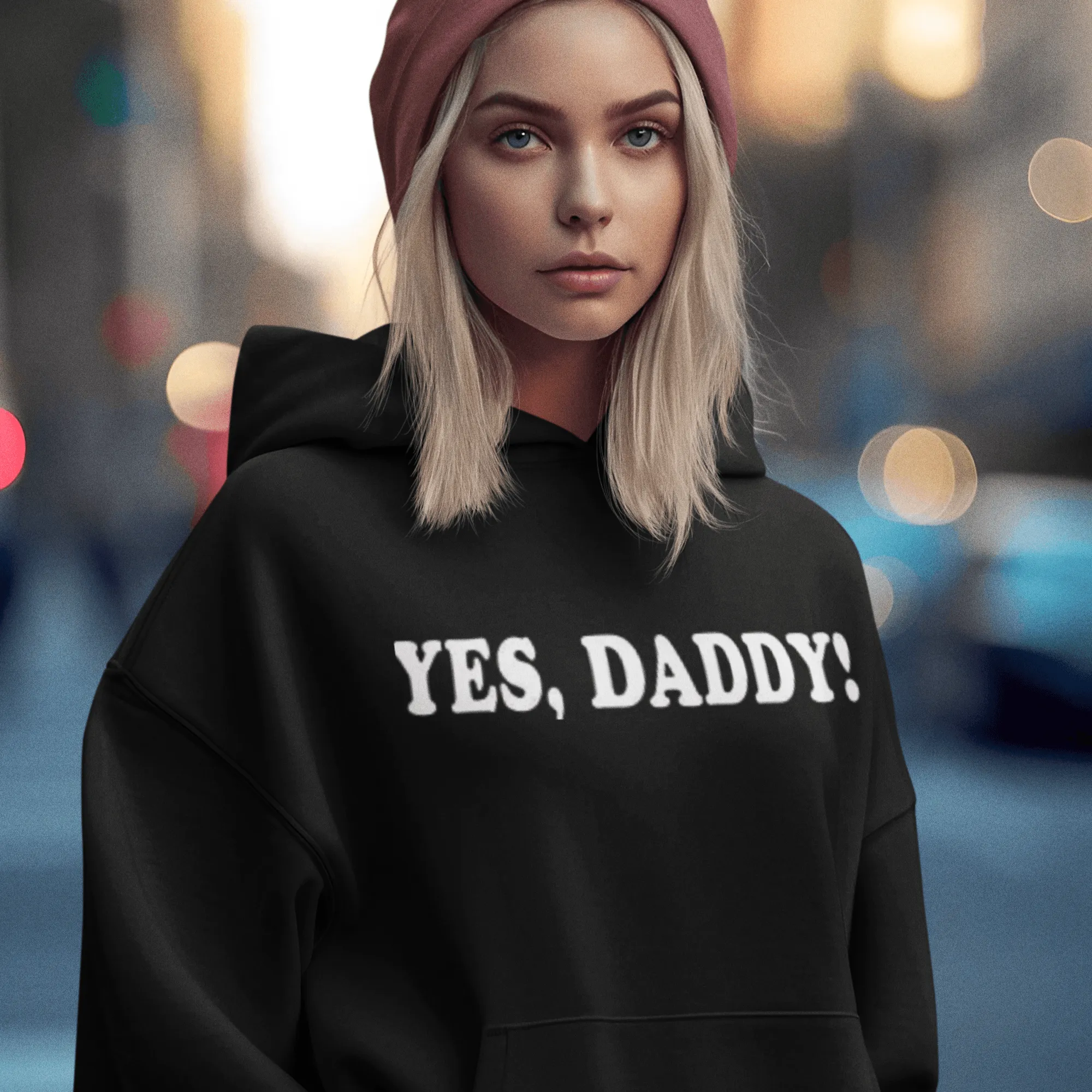 Midweight Blended Cotton Hoodie Yes Daddy Top Koala Soft Style Pullover