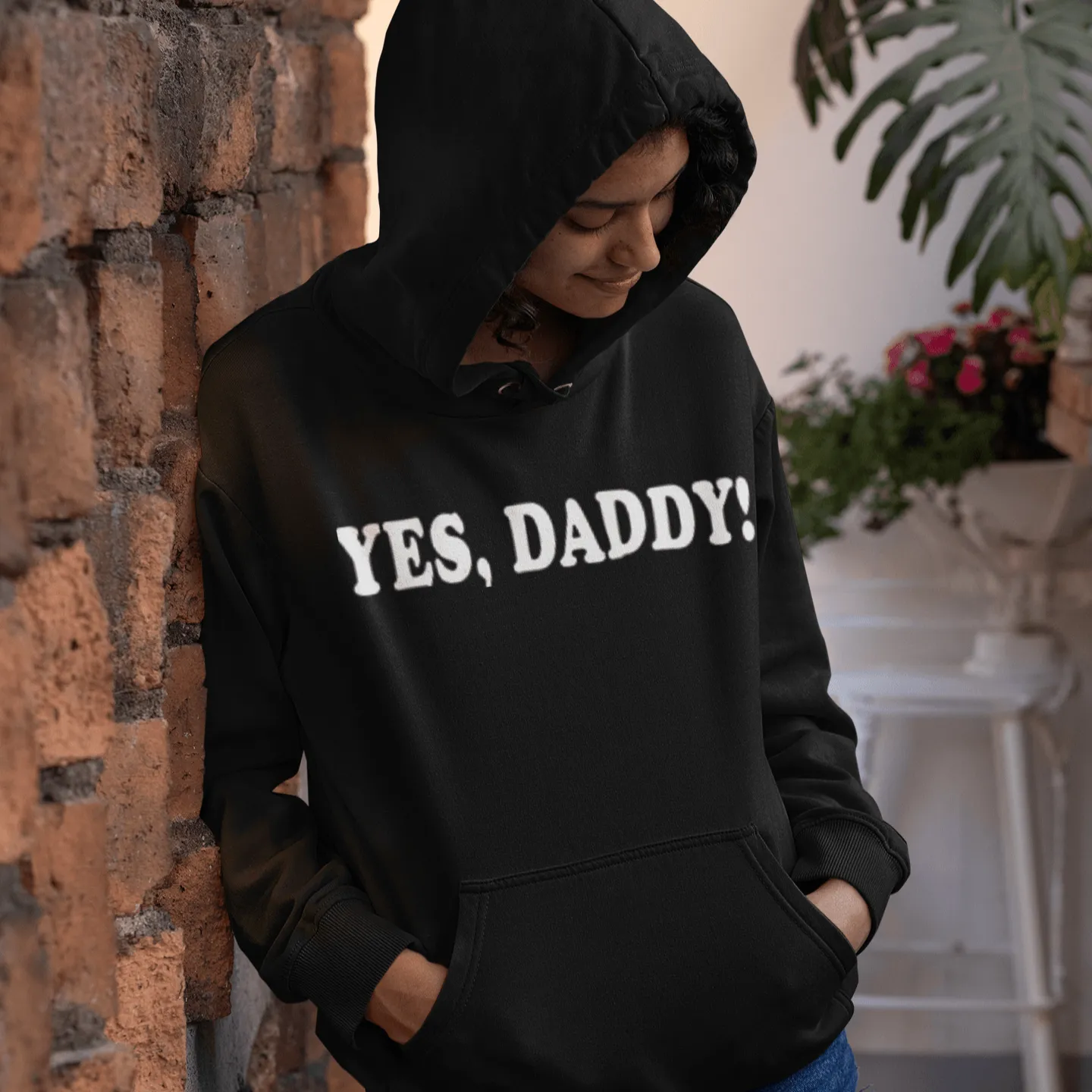 Midweight Blended Cotton Hoodie Yes Daddy Top Koala Soft Style Pullover