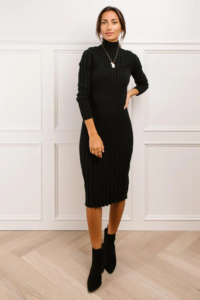 Miriam Sweater Dress in Black - FINAL SALE