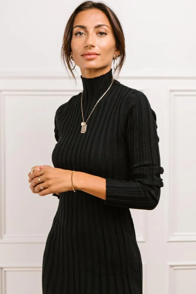 Miriam Sweater Dress in Black - FINAL SALE