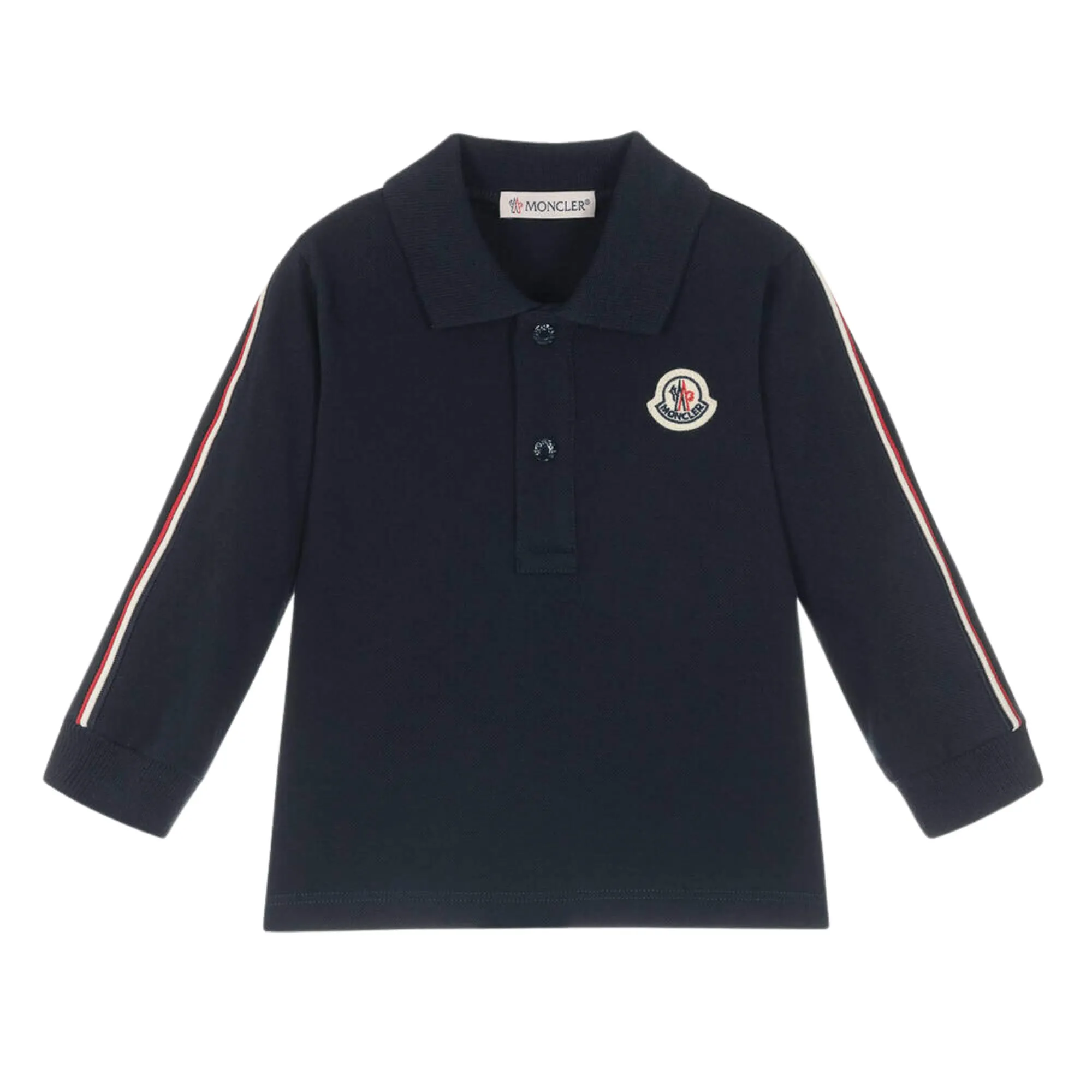 Moncler Baby Boys Navy Long Sleeve Polo