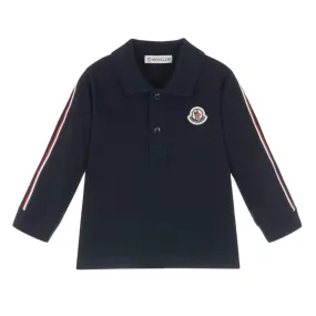 Moncler Baby Boys Navy Long Sleeve Polo