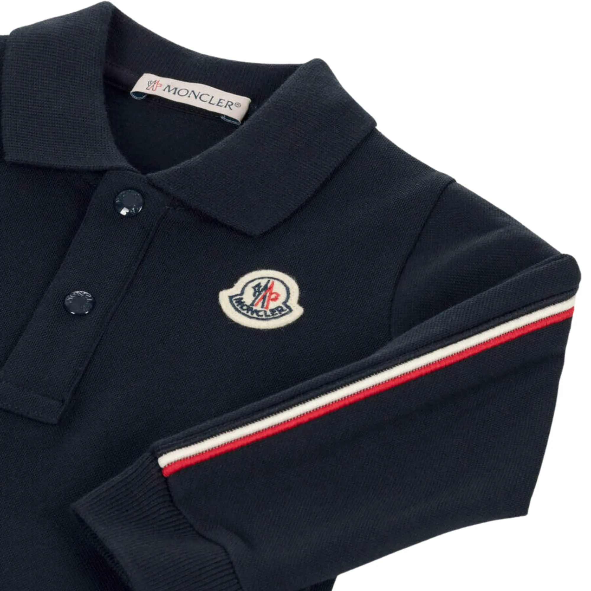 Moncler Baby Boys Navy Long Sleeve Polo